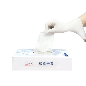 Danmei disposable protective rubber latex gloves, household drawstring protective cleaning thickened high elasticity factory - Product Image 3
