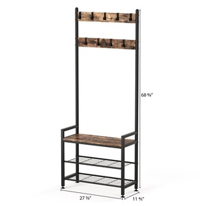 Coat Rack <strong>Shoe</strong> <strong>Bench</strong> Hall Tree with <strong>Bench</strong>, Entryway <strong>Shoe</strong> Rack <strong>Bench</strong> with Coat Hooks Coat Rack with <strong>Shoe</strong> <strong>Storage</strong> for <strong>Hallway</strong> - Product Image 3