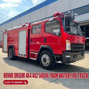 Camion de lutte contre l'incendie HOWO 4X2, citerne à eau et mousse de 3001-5000L, pompe diesel, transmission manuelle, EURO 5, neuf - Product Image 4