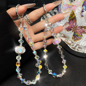 سوار جوهرة للفتيات السحرية ، حبل للهاتف المحمول ، سلسلة مطرزة يدويًا ، سلسلة قصيرة لليد ، سوار بحبل مشبك - Product Image 1