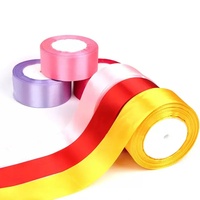 Ruban en satin simple face de 40 mm (1,5 pouce) pour bouquets de fleurs, emballage cadeau, décorations de fête d'anniversaire et de mariage
