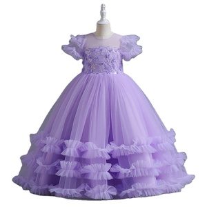 5 Years Old Girl Dresses - Floral Embroidery Knee-Length