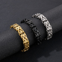 Nouveau bracelet en acier titane style hip-hop rock pour hommes Design creux en forme de V Bracelets à la mode