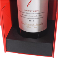   Boîte de rangement pour verres à vin imprimée à l'encre de soja, boîte à vin rigide pliable de luxe en carton avec couvercle magnétique