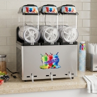Distributeur de boissons glacées en acier inoxydable 3x12L, machine à granita commerciale avec certifications CE ETL pour bar, café, salon de thé