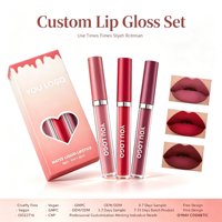 Lot de gloss à lèvres longue tenue non transférable, waterproof, pigmenté, mat, liquide, non collant, maquillage en gros, marque privée