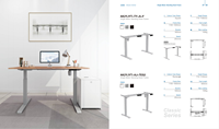 Échantillon gratuit Bureau de gaming ergonomique réglable et bon marché pour la maison Cadre de bureau assis-debout