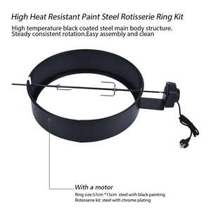 Kit de Anillo de <span class=keywords><strong>Asador</strong></span> de Acero con Recubrimiento en Polvo Resistente al Calor, Anillo para Parrilla de 57 cm con Motor y <span class=keywords><strong>Asador</strong></span> para Barbacoa - Product Image 3