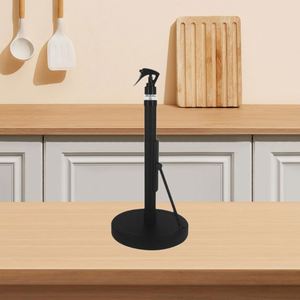 Modern <b>Kitchen</b> 2 1 Stainless Steel Non-Slip Silver/Black Freestanding <b>Paper</b> Towel Dispenser Holder Spray Bottle for Countertop - Product Image 4