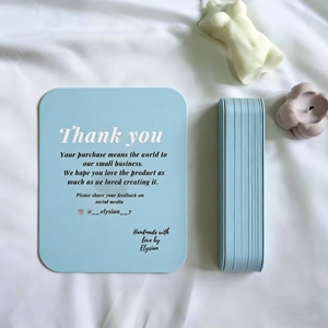 Tarjetas de Agradecimiento de Papel Recubierto para Pedidos de Joyería de Diseño Exclusivo para Pequeñas Empresas, Impresión Perfecta en Tapa Dura - Product Image 2