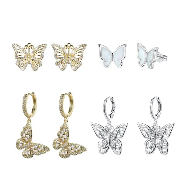 Butterfly Earrings Silver China Trade,Buy China Direct From Butterfly 