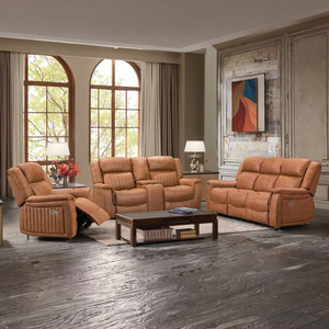 Power Recliner <b>Sofa</b> Set With Storage Console and Drop Down Table <b>for</b> Living Room - Product Image 4