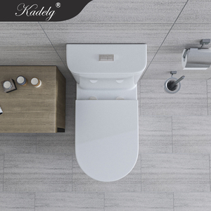 Inodoro Moderno de Dos Piezas <span class=keywords><strong>Sanitas</strong></span> Para Casa De Banho, Montado en el Suelo, con Doble Descarga de 3/4.5L, Cerámica Blanca, Sifón en P y Asiento con Cierre Suave - Product Image 5
