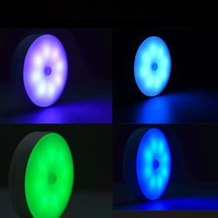 Lampe LED Mini Rechargeable USB à Commande par Bouton, Changement de Couleur RGB, Lumière Blanche Chaude Dimmable, Design Moderne en ABS pour Maison et Chambre
