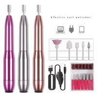 Kit professionnel de perceuse à ongles électrique portable pour le polissage et la mise en forme des ongles en acrylique et en gel, machine à polir les ongles