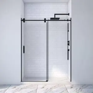 Stainless Steel Shower Sliding Doors Bathroom Tempered Glass Shower Glass Door Shower Rooms for Home