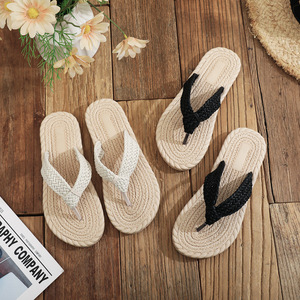 Chenxiaomo <span class=keywords><strong>Infradito</strong></span> Estive Stile Coreano da Spiaggia <span class=keywords><strong>con</strong></span> Punta Aperta, in <span class=keywords><strong>Paglia</strong></span> Sintetica Intrecciata, Traspiranti e Leggere per Ragazze - Product Image 1