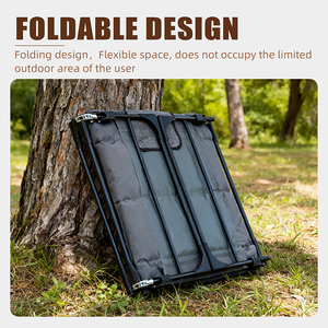 Cama Plegable para Camping con Personalización Ligera, Capacidad de Carga de 180 kg, Color Gris Oscuro, Moderna, con Bolsillo, Sin Marco de Acero, Proporciona Comodidad - Product Image 2