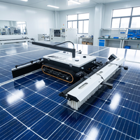 Machine de nettoyage de panneaux solaires SUNNOVA L2 à commande à distance, brosse simple, 4 capteurs ultrasoniques, robot anti-chute pour toits inclinés