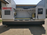Mesin Bubut CNC Horizontal Flat Bed Heavy Duty FineTech CK61100 Presisi Tinggi Tunggal 2-Axis Motor 22kw Akurasi 0.02mm