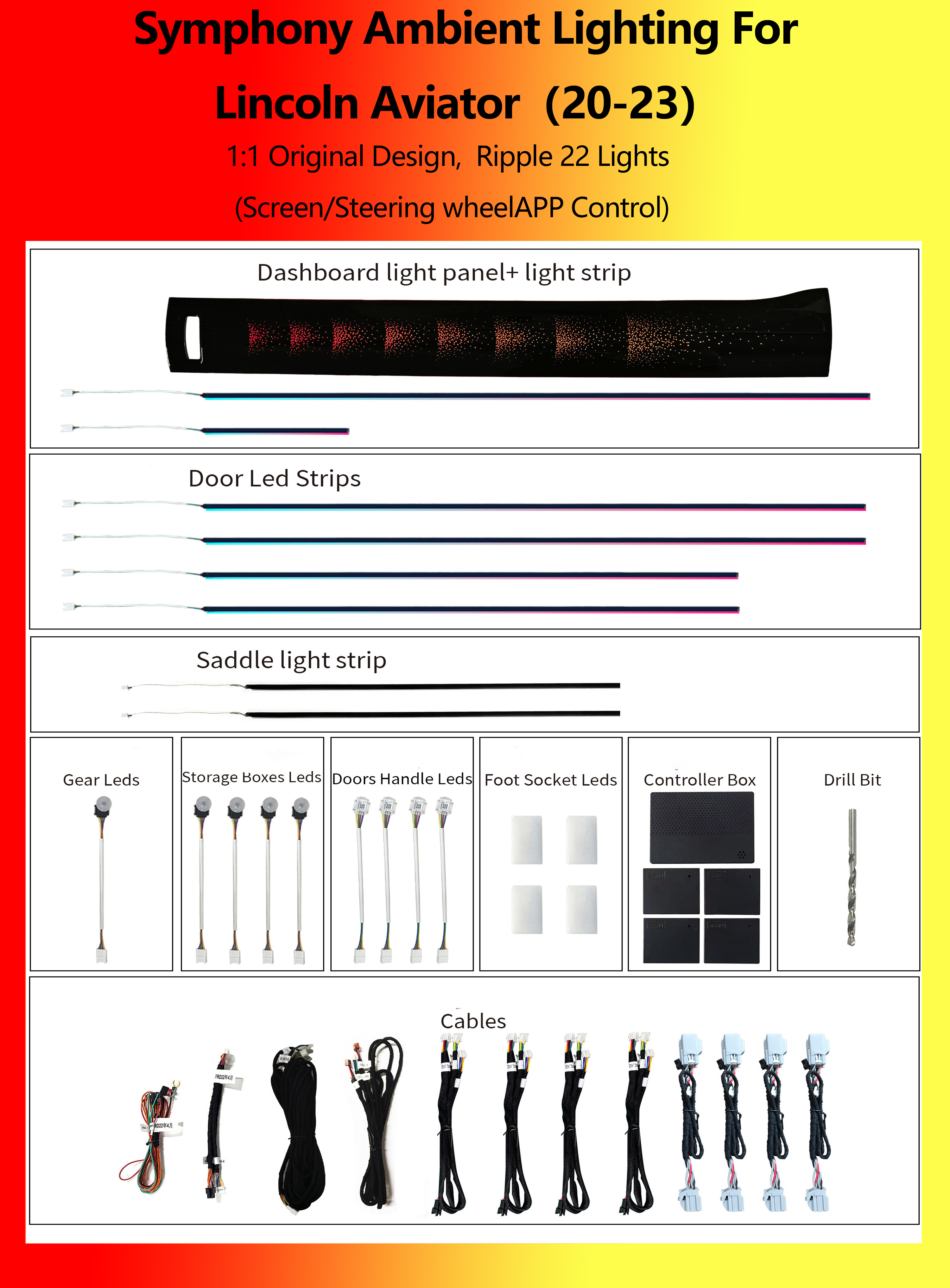 Lincoln Aviator  Sinfonía Ondulada 22 Luces