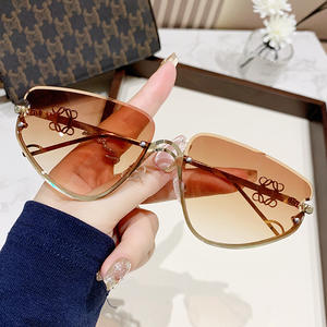 Gafas de sol ojo de gato sin marco de alta gama de diseñador de vacaciones de moda para mujer - Product Image 2