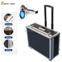 Machine de nettoyage au laser à fibre pulsée portative JUNFEI 100W 200W 300W pour enlever la rouille, la peinture et l'huile, élimination de la rouille du bois