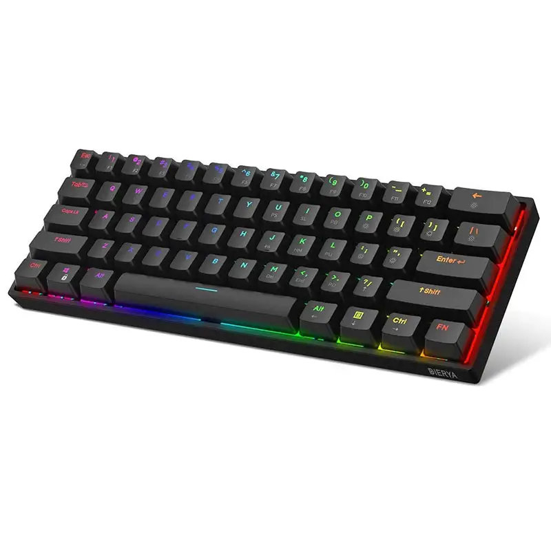 Drop Shipping Teclado DK61E 60 Percent 60% Wired RGB Gaming Backlit Keyboard Teclas Mechanical DK61E 60% Keyboard Dierya