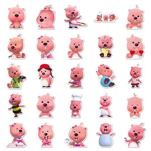 50 Uds. Precio al por mayor pingüino pequeño animado <span class=keywords><strong>coreano</strong></span> <span class=keywords><strong>Pororo</strong></span> Pink Little Beaver Ruby Cute Cartoon Loopy Sticker - Product Image 3