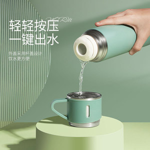Mug isotherme en acier inoxydable 304 à double couvercle, ensemble cadeau portable, cadeau d'entreprise, cadeau de bureau, vente en gros - Product Image 3