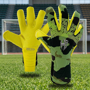 Gants de gardien de but personnalisés jaunes et verts, coupe négative 4 mm - Product Image 4