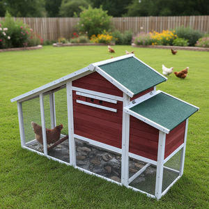 Poulailler mobile écologique en bois avec roues et grand enclos pour le jeu des animaux de compagnie - Product Image 4