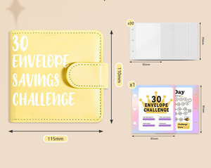 Carnet de budget pour le défi d'épargne de 30 jours, multicolore Maracon, avec enveloppes et suivi des dépenses - Product Image 5