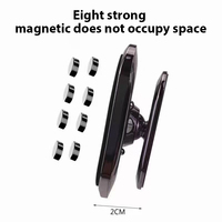 Support magnétique pour téléphone de voiture réglable à 360 degrés, accessoires intérieurs de voiture de haute qualité, support de téléphone portable en alliage de zinc pour voiture