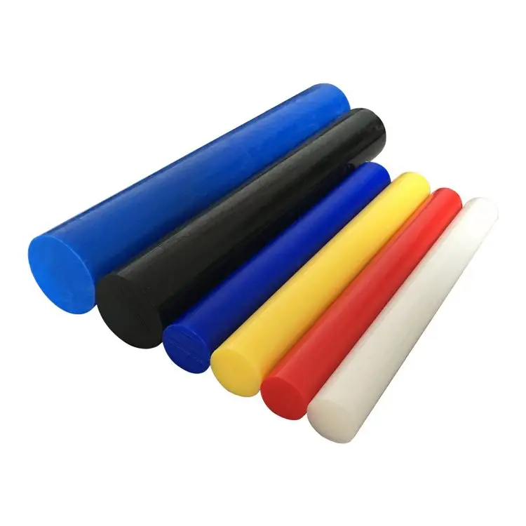 Barras de hoja de nailon personalizadas, barra de plástico sólido, barra de plástico extruida, varilla UHMWPE