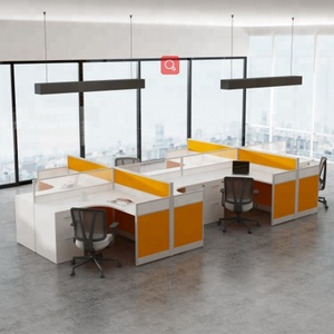 Modern L-Shape Office Partition 8-Person Soundproof Call Center Desk Cubicle for Busy <b>Work</b> Environments - Product Image 2