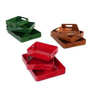 Minh Giang Craft Handcrafted Lacquer Serving Tray For Luxury Home Decor And Elegant Display Premium High <b>Gloss</b> Wooden Tableware - Product Image 1