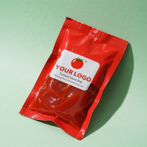 تصميم جديد مطبوع حسب الطلب حاجزًا عاليًا بثلاثة جوانب محكم الغلق عبوة بلاستيكية مايلر من أجل الكاتشب - Product Image 4