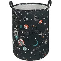 Grand panier à linge rond en toile avec poignées Organisateur de rangement en coton imperméable Panier cadeau parfait