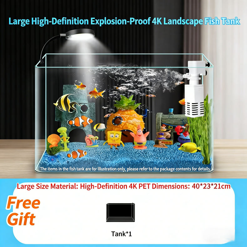 Large square table top fish tank