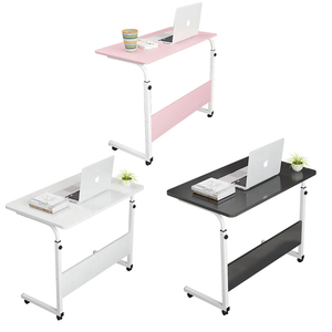 Ergonomic Modern Portable Laptop Desk with Storage Drawer Wooden Surface Rolling Home <b>Office</b> <b>Workstation</b> - Product Image 2