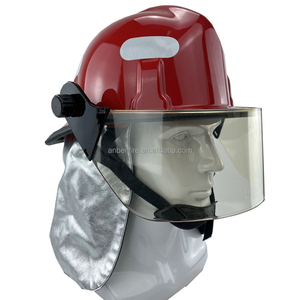 Casque de <span class=keywords><strong>pompier</strong></span> style <span class=keywords><strong>MSA</strong></span>, conforme à la norme EN443, conception américaine, haute résistance aux chocs et à la chaleur, couleur jaune/rouge pour la lutte contre les incendies - Product Image 3