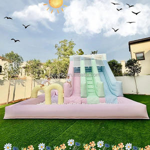 Château gonflable avec toboggan aquatique, trampoline combiné avec toboggan et piscine, piscine à balles océaniques, trampoline pour sauter, à vendre - Product Image 1