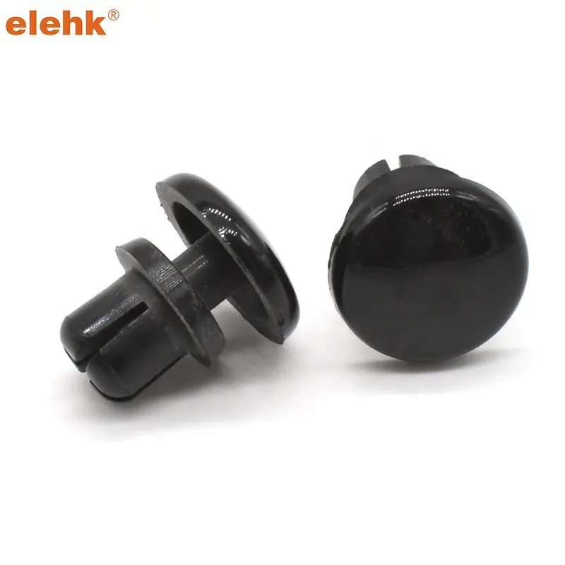 Elehk 1/8 rivetto in plastica 100 pezzi rivetti neri elementi di fissaggio 8Mm Dia foro Push in Nylon rivetto in plastica