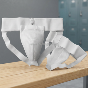 Protège-entrejambe de Taekwondo pour hommes avec ceinture élastique large, coque en plastique robuste, maille en mousse légère, tailles M-XL - Product Image 3
