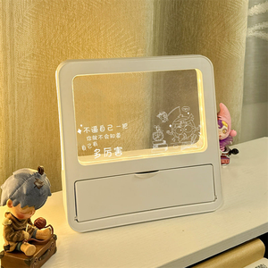 <strong>Table</strong> Acrylic Lamp With Pen Dry Erase Message Board Night <strong>Light</strong> for Home Use Acrylic 3d Decoration Writable Led Illusion Lamp - Product Image 6
