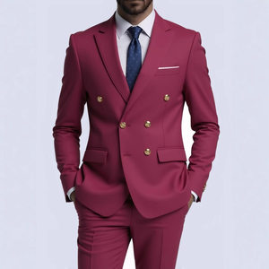 <span class=keywords><strong>Costume</strong></span> <span class=keywords><strong>sur</strong></span> <span class=keywords><strong>mesure</strong></span> uni à manches longues avec double boutonnage, deux pièces (haut + pantalon), <span class=keywords><strong>costume</strong></span> d'affaires pour homme, costumes de <span class=keywords><strong>mariage</strong></span> - Product Image 4