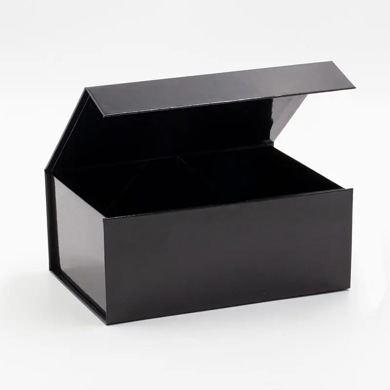 Kualitas tinggi mewah kotak papan hitam kemasan ritel jenis kertas karton dan kemasan kotak bahan kertas