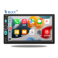 Autoradio stéréo BQCC 7 pouces 2Din avec CarPlay sans fil, Android Auto, Mirrorlink, FM, BT, type-c, éclairage couleur, lecteur de véhicule universel