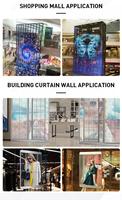 Publicidad interior HD LED Pantalla de vidrio transparente Malla Pantalla LED transparente 3,9mm-7,8mm DJ Video Wall para tienda Ventana Centro comercial